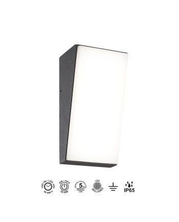 SOLDEN * APLIQUE EXTERIOR VERT. GRIS OSCURO  LED IP65 - 9W - 3000K